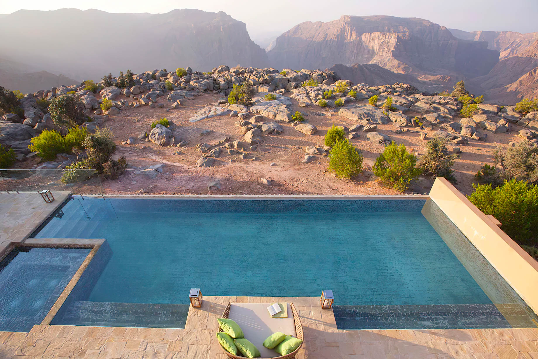 Anantara Al Jabal Al Akhdar Resort – Oman – Three Bedroom Royal Mountain Villa Pool Deck View