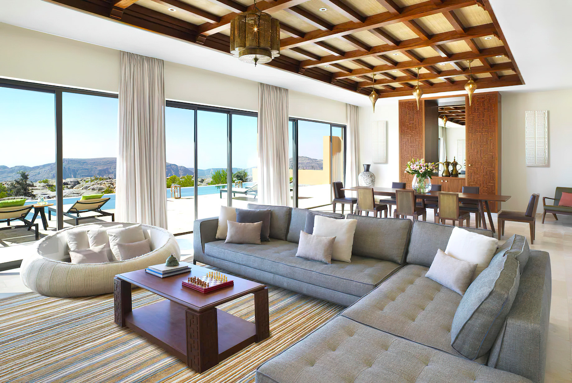 Anantara Al Jabal Al Akhdar Resort – Oman – Three Bedroom Royal Mountain Villa Living Room