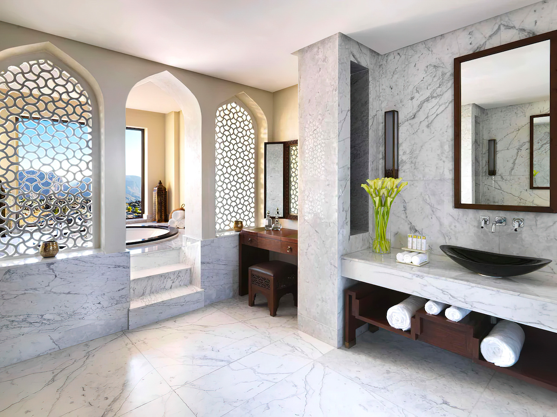 Anantara Al Jabal Al Akhdar Resort – Oman – Three Bedroom Royal Mountain Villa Bathroom