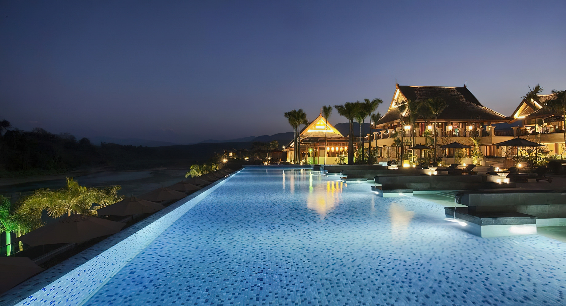 Anantara Xishuangbanna Resort – Mengla County, China – Pool Sunset