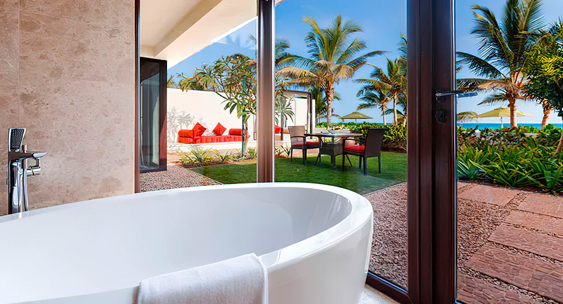 Al Baleed Resort Salalah by Anantara – Oman – One Bedroom Beach Villa Bathroom