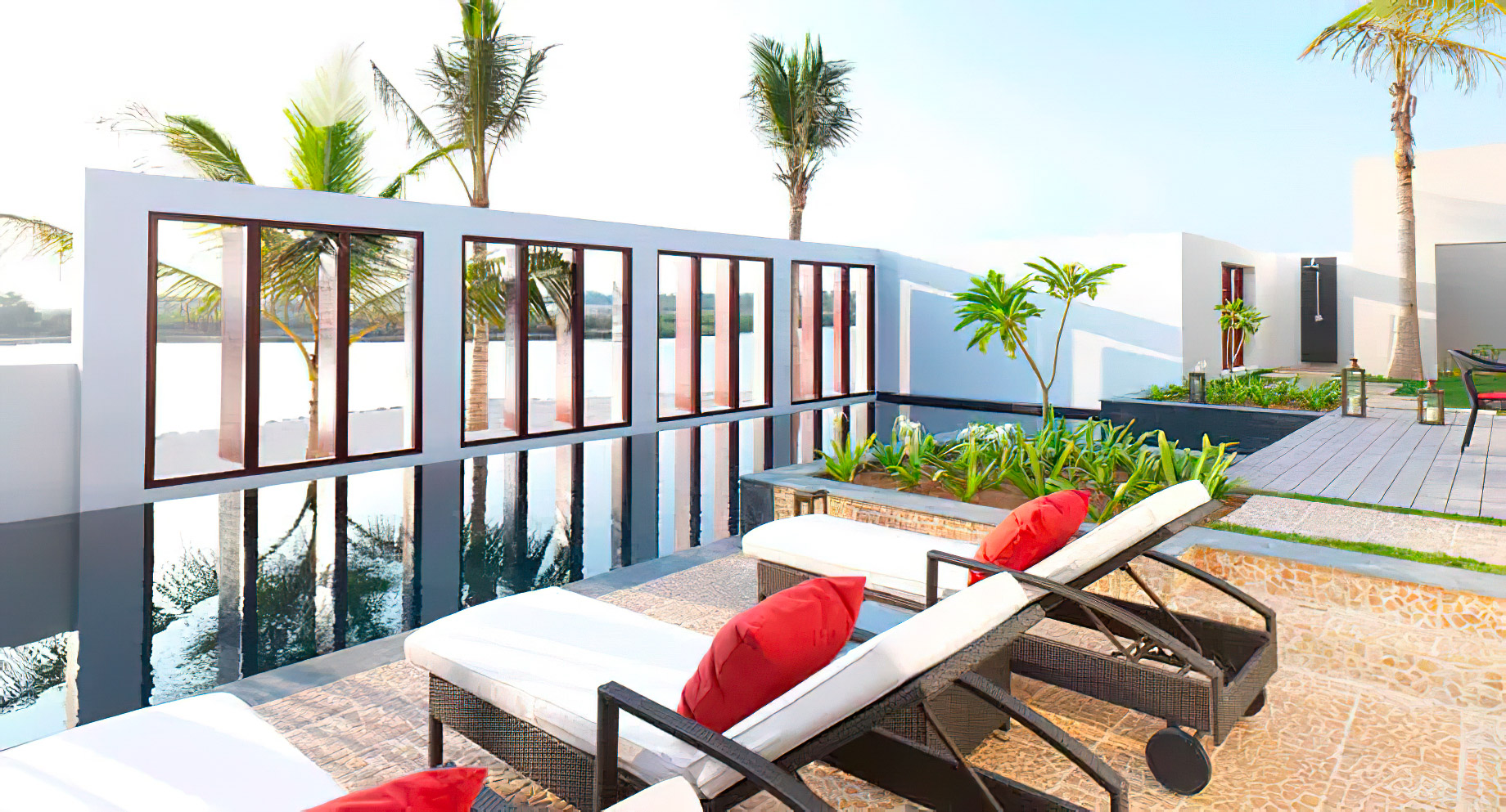 Al Baleed Resort Salalah by Anantara – Oman – Three Bedroom Royal Beach Pool Villa Deck