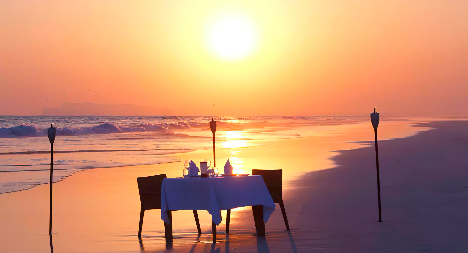 Al Baleed Resort Salalah by Anantara – Oman – Beach Private Dining Sunset