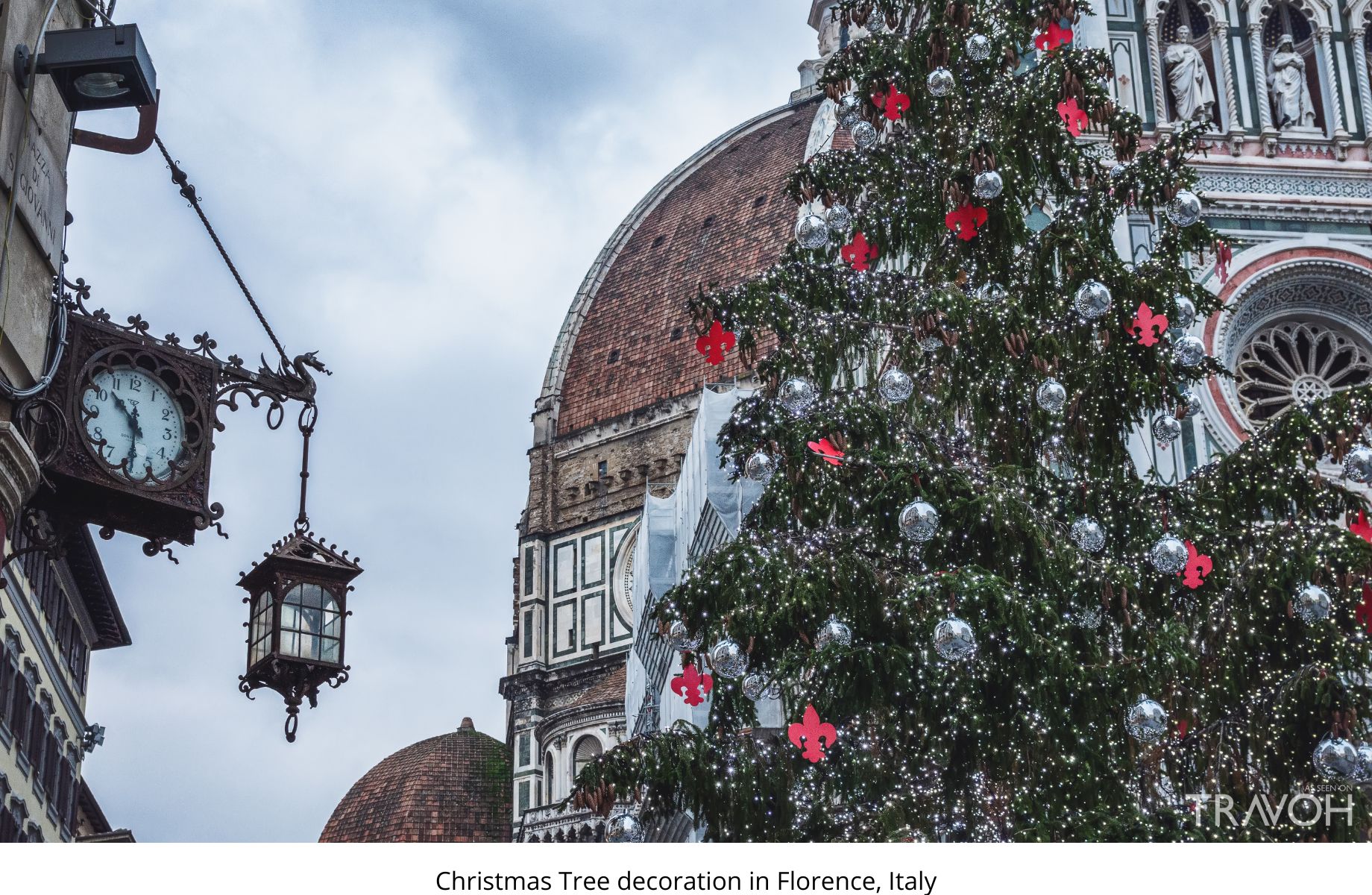 Christmas Tree decoration in Florence, Italy