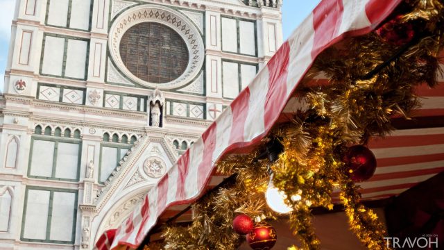 Christmas decorations in Florence, Italy