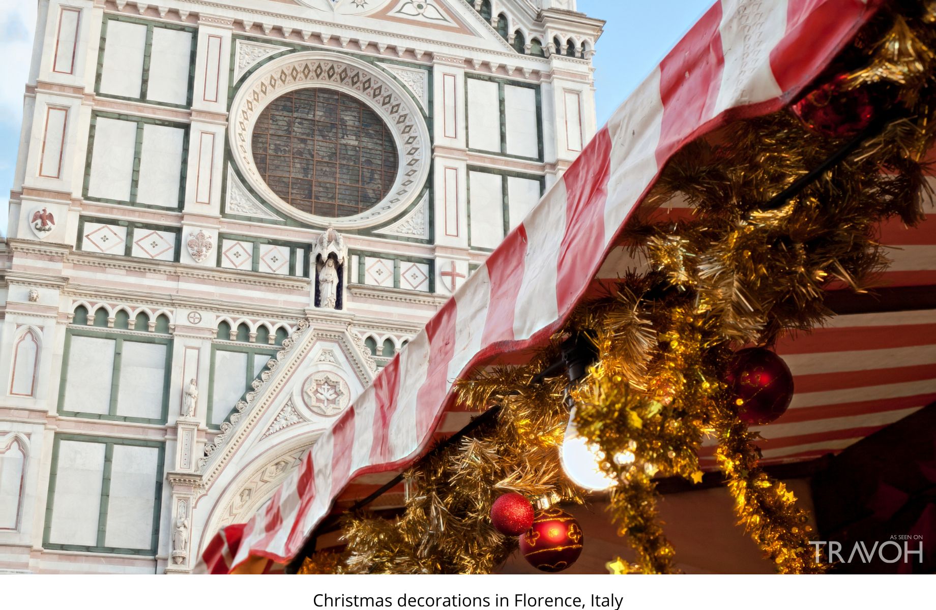 Christmas decorations in Florence, Italy