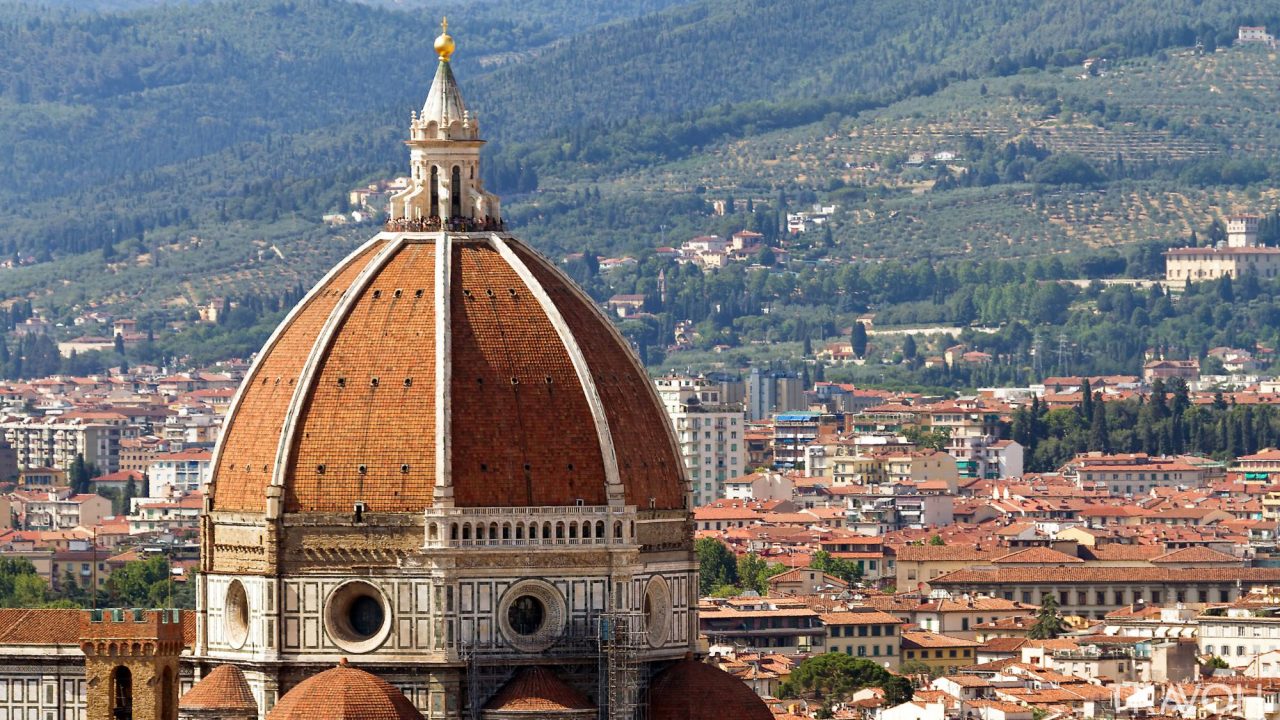 Dome of the Cathedral Santa Maria del Fiore in Florence, Italy