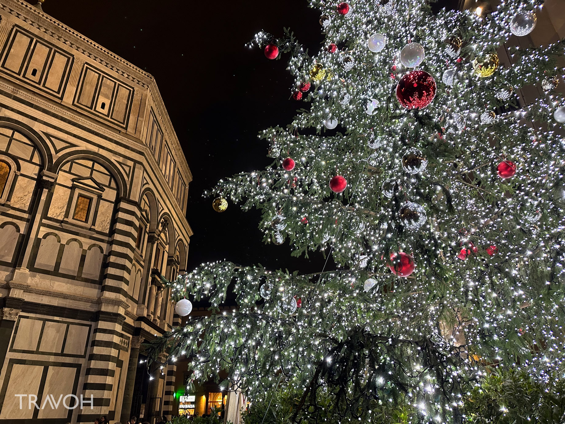 Christmas Tree With Cathedral Santa Maria del Fiore In The Background