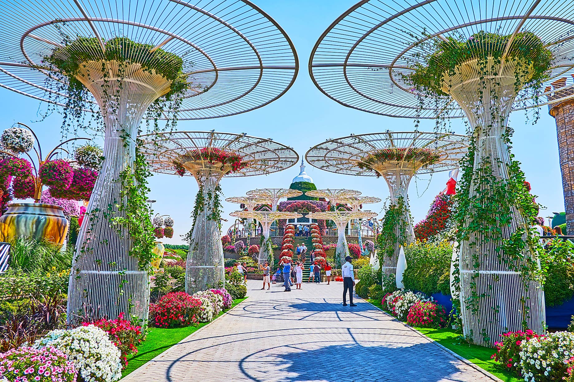 The Alley With Sunshades - Miracle Garden - Dubai, UAE