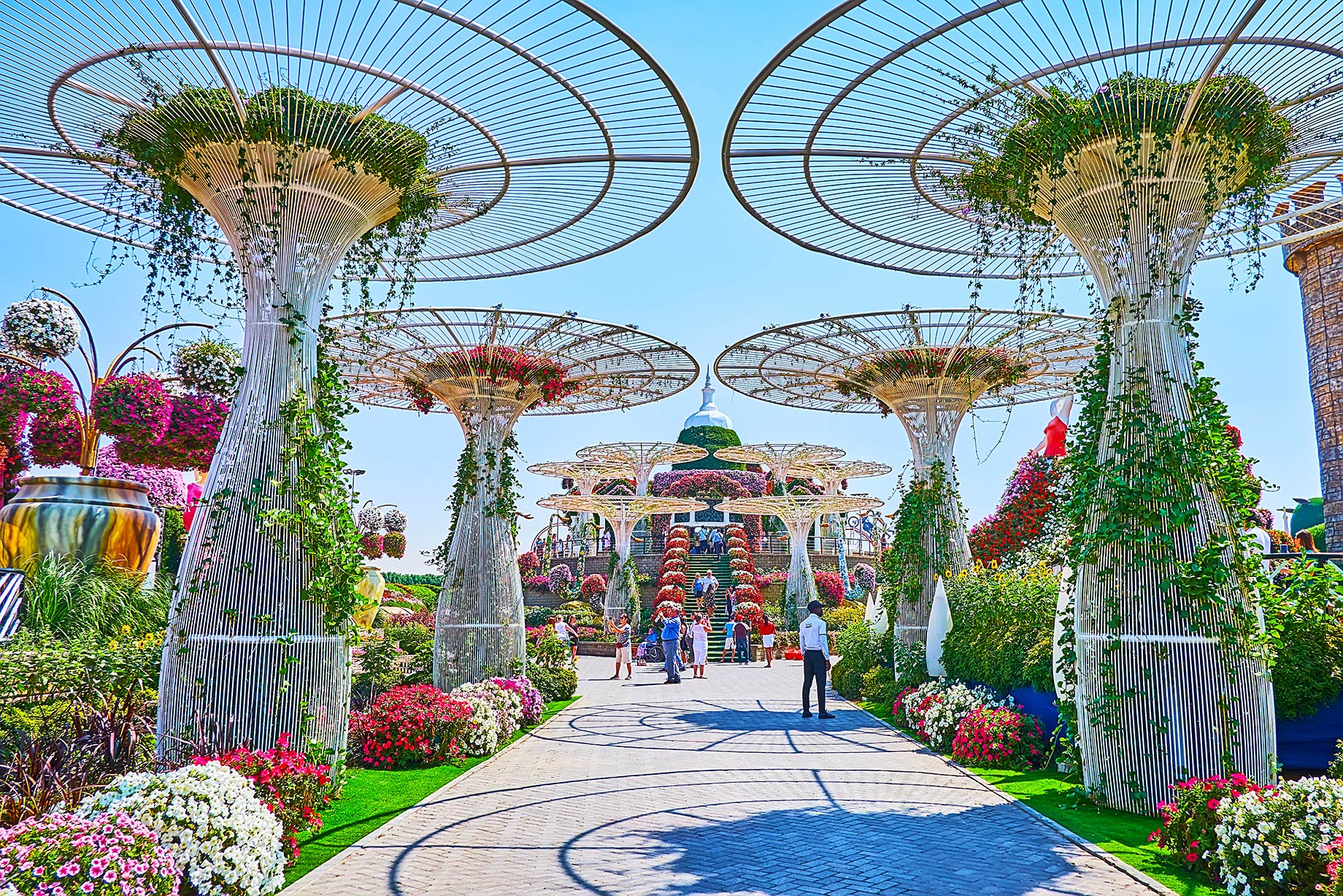 The Alley With Sunshades – Miracle Garden – Dubai, UAE