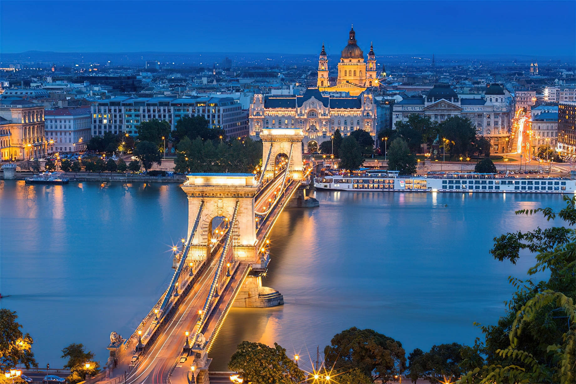 Anantara New York Palace Budapest Hotel - Hungary - City Aerial View Night