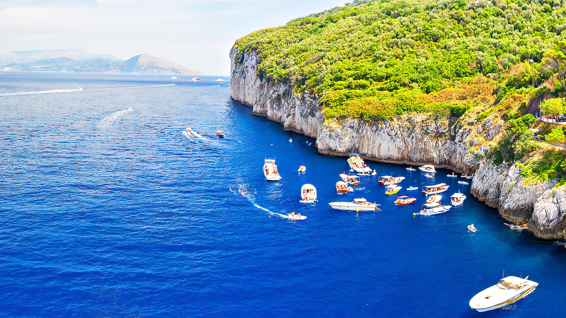 Aerial view of the Blue Grotto