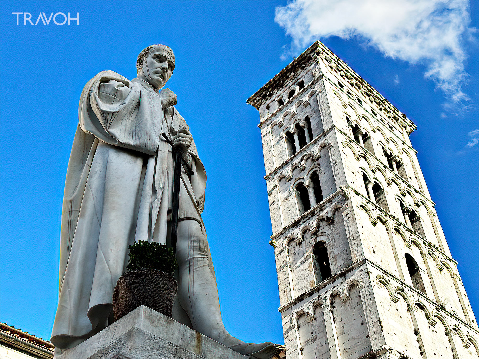 San Michele Statue in Lucca, Italy