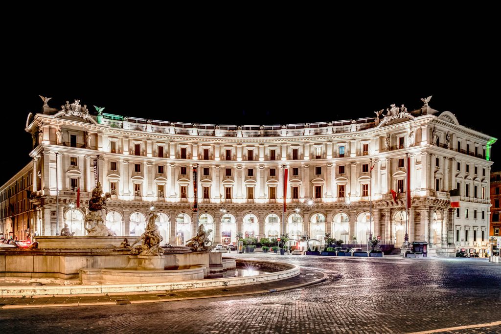 Anantara Palazzo Naiadi Rome Hotel - Rome, Italy - Hotel Exterior Night