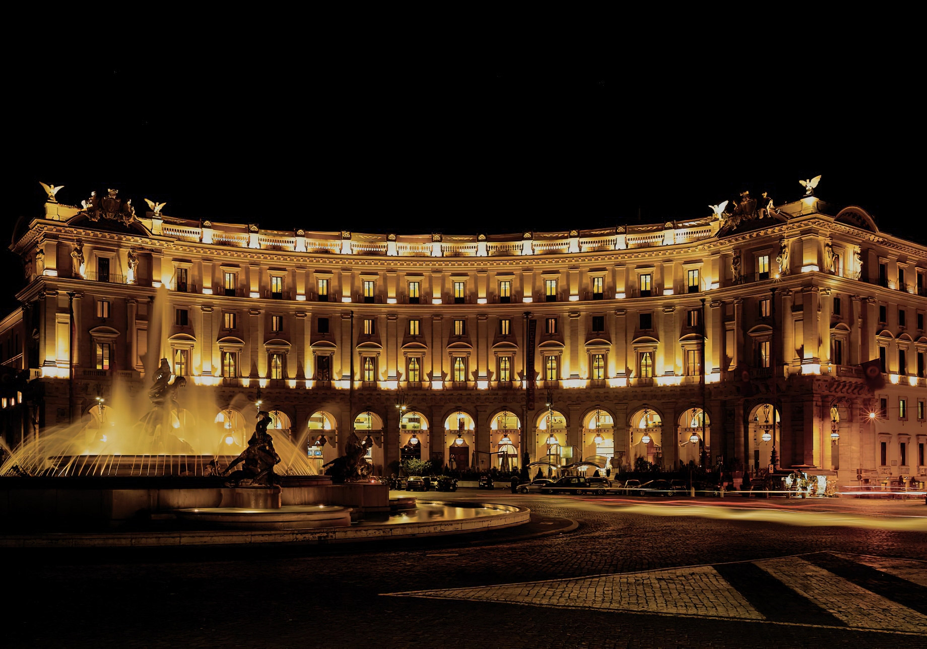 Anantara Palazzo Naiadi Rome Hotel – Rome, Italy – Exterior Night View