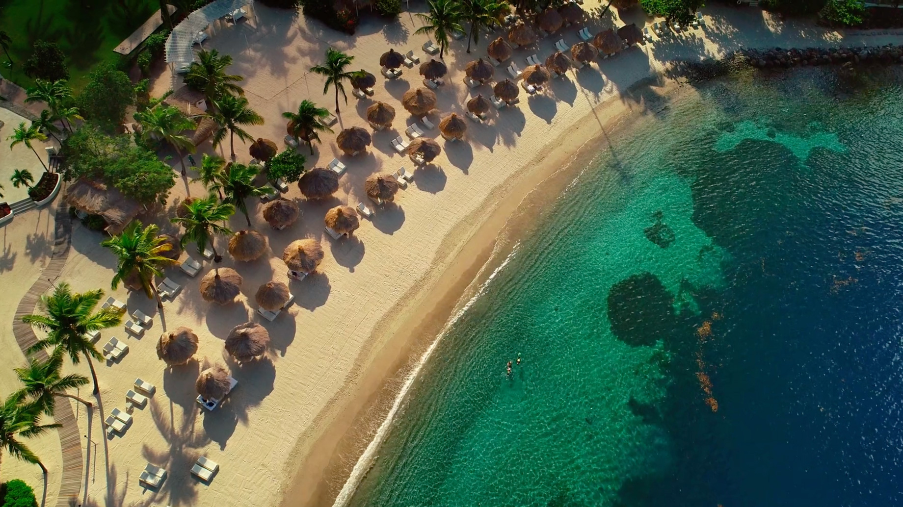 Sugar Beach, A Viceroy Resort - La Baie de Silence, Saint Lucia - Beach Aerial View
