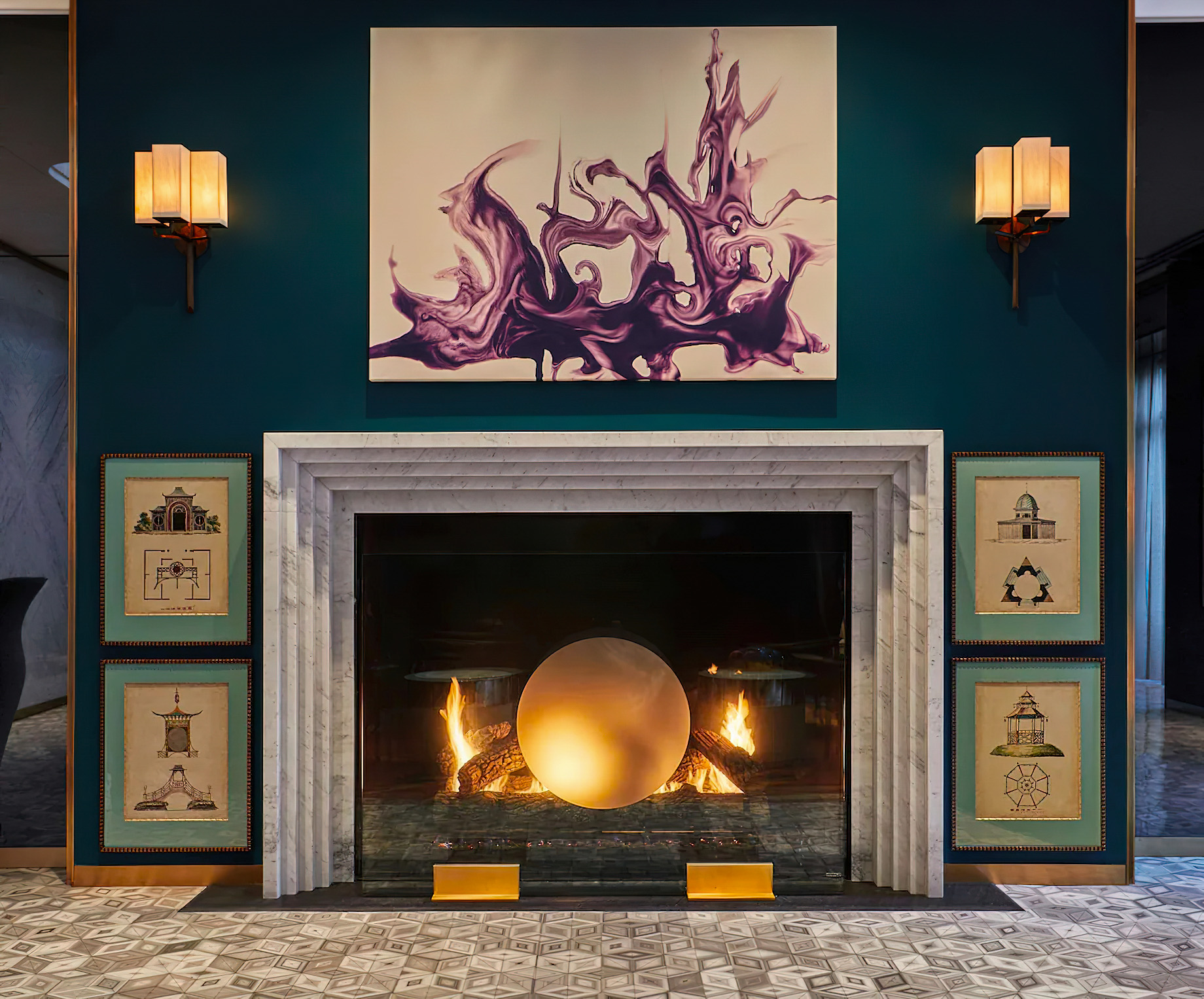 Viceroy Chicago Hotel – Chicago, IL, USA – Lobby Fireplace