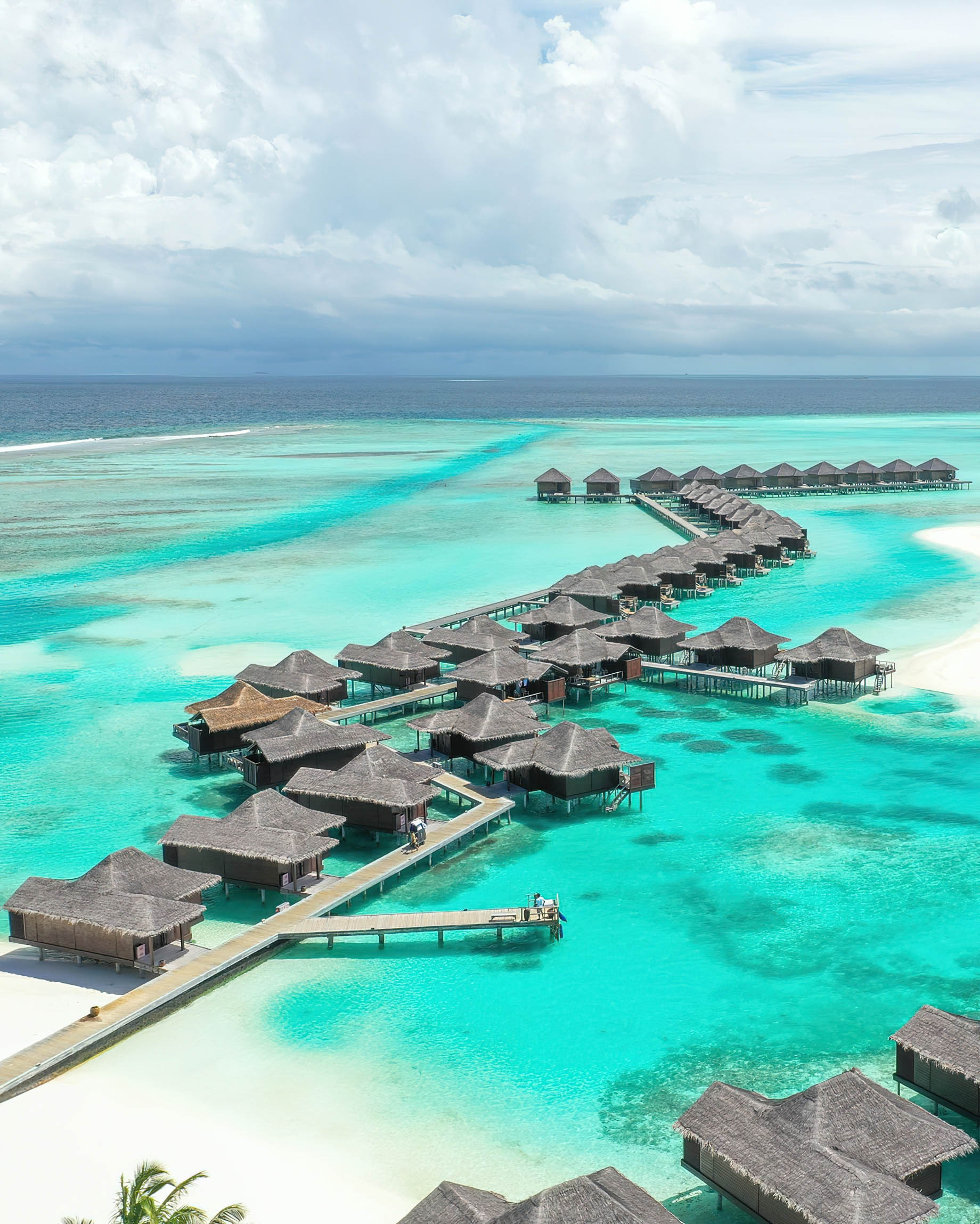 Anantara Veli Maldives Resort – South Male Atoll, Maldives – Overwater Villas Aerial View
