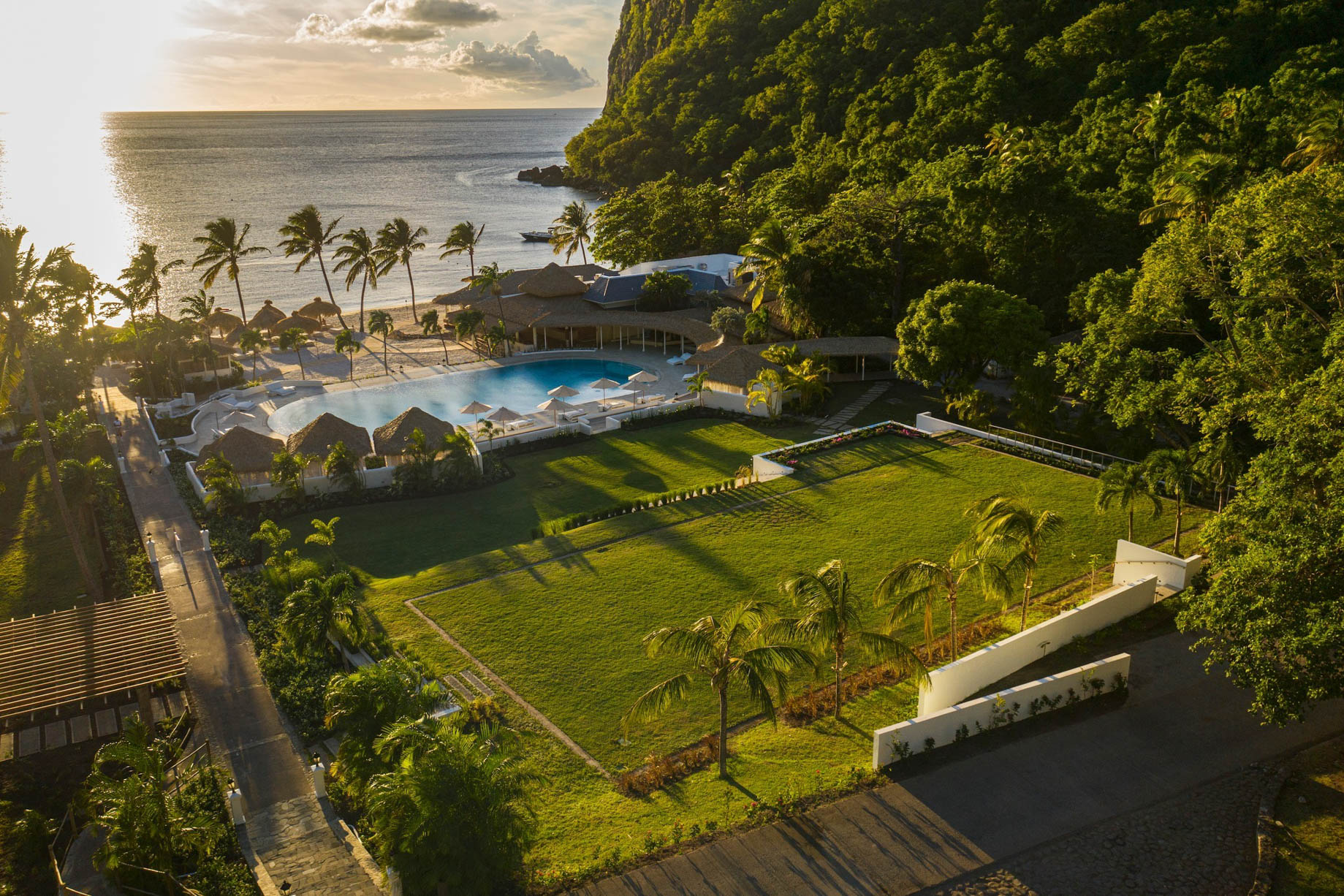 Sugar Beach, A Viceroy Resort - La Baie de Silence, Saint Lucia - Resort Grounds Aerial View
