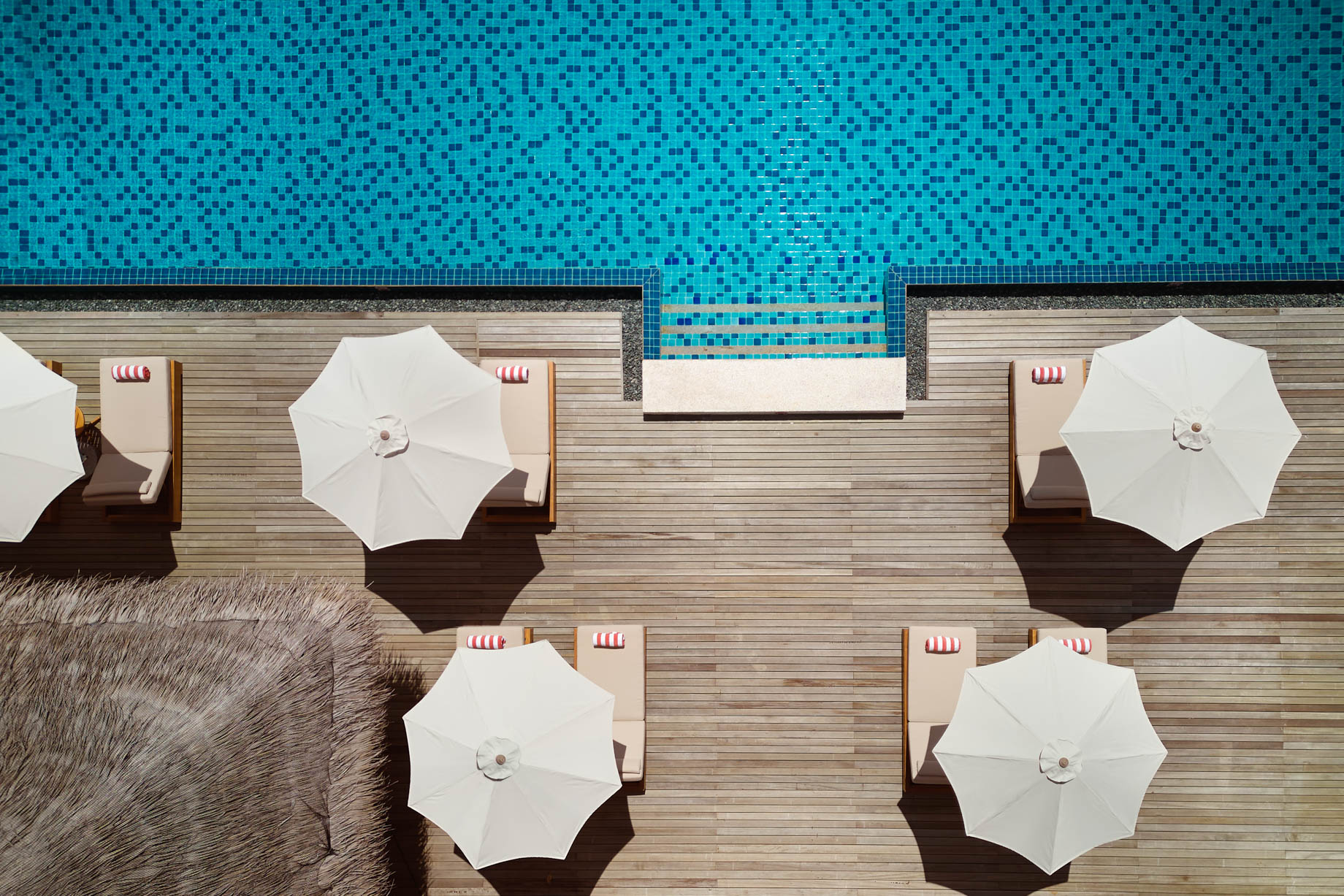 Anantara Veli Maldives Resort - South Male Atoll, Maldives - Resort Pool Deck Overhead Aerial View