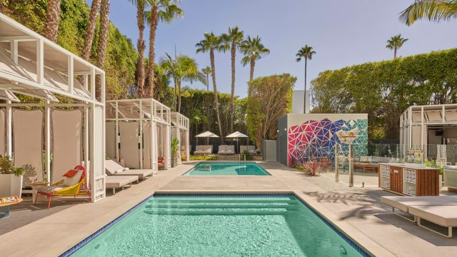 Viceroy Santa Monica Hotel - Santa Monica, CA, USA - Pool Deck & Sugar Palm Ocean Avenue Terrace