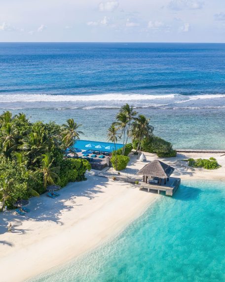 Anantara Veli Maldives Resort - South Male Atoll, Maldives - Resort Pool Aerial View
