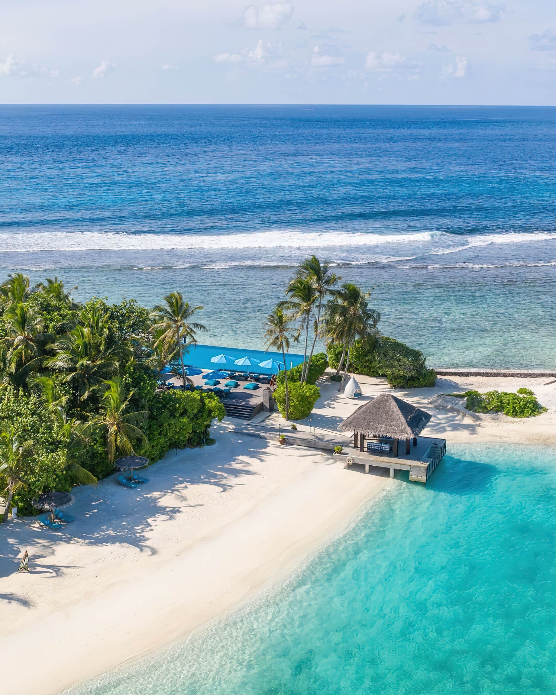 Anantara Veli Maldives Resort – South Male Atoll, Maldives – Resort Pool Aerial View