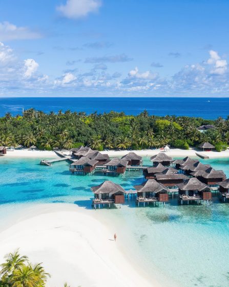 Anantara Veli Maldives Resort - South Male Atoll, Maldives - Overwater Villas Aerial View