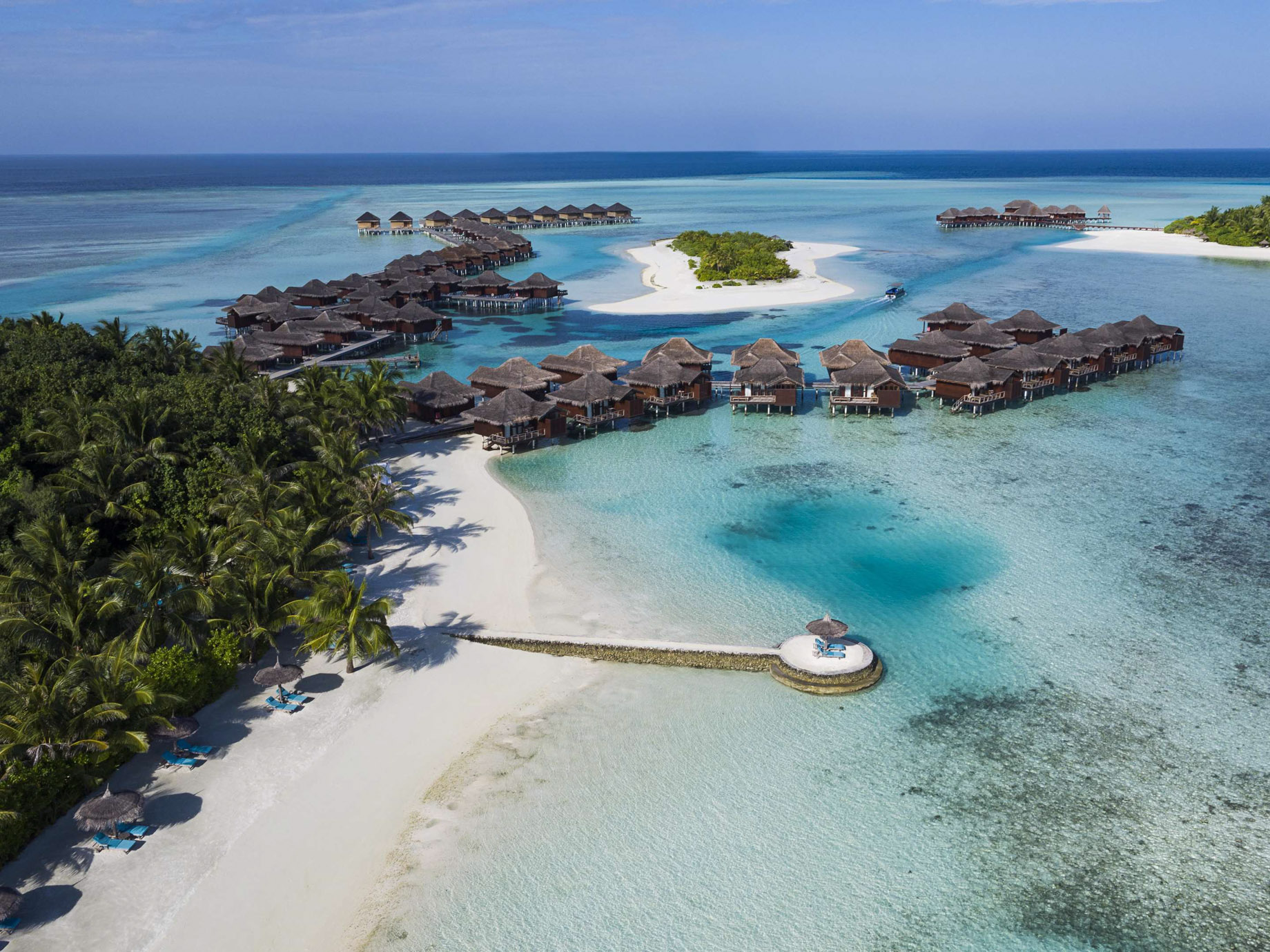 Anantara Veli Maldives Resort - South Male Atoll, Maldives - Overwater Villas Aerial View