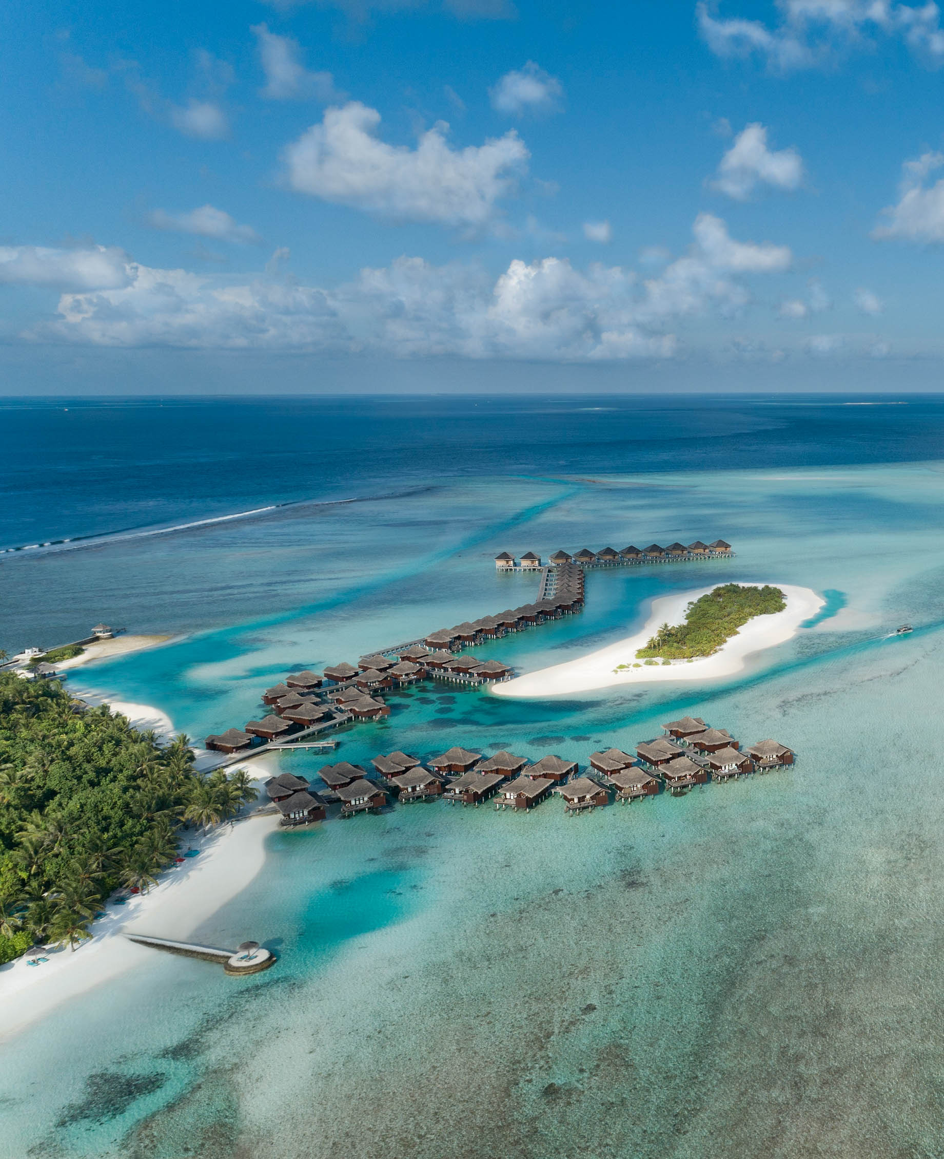 Anantara Veli Maldives Resort - South Male Atoll, Maldives - Overwater Villas Aerial View