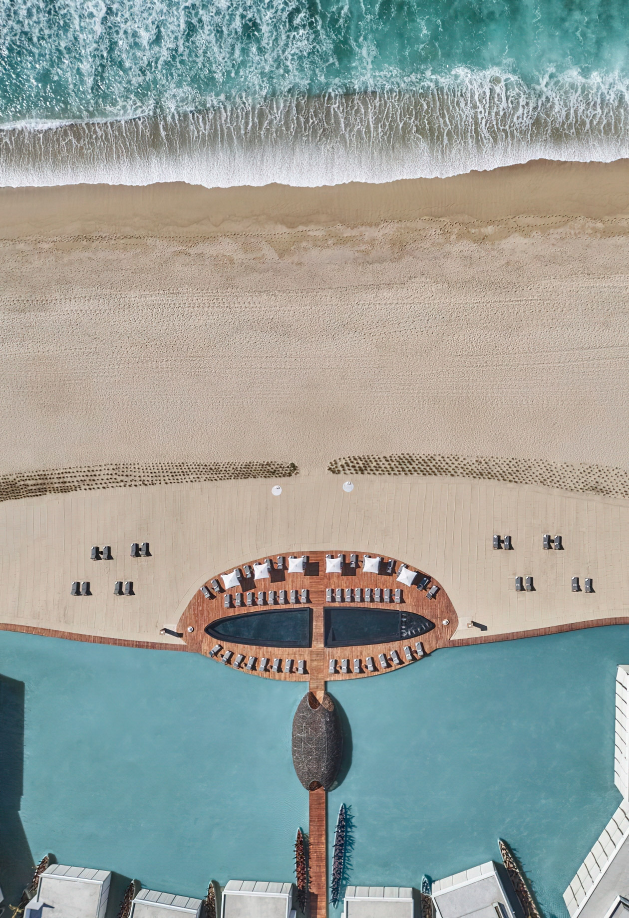 Viceroy Los Cabos Resort – San José del Cabo, Mexico – Beachfront Pool Overhead Aerial View