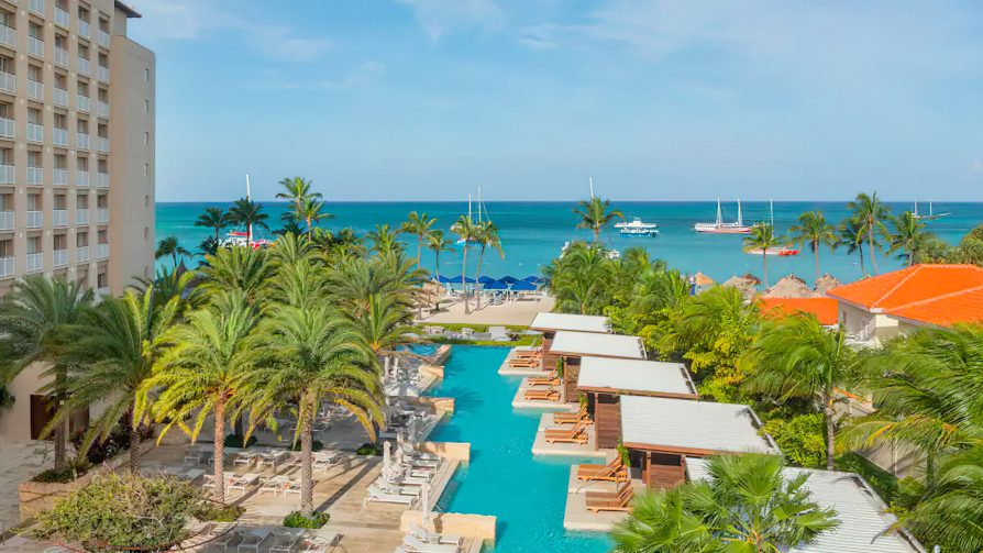 Hyatt Regency Aruba Resort & Casino - Noord, Aruba - Pool Deck Ocean View Aerial