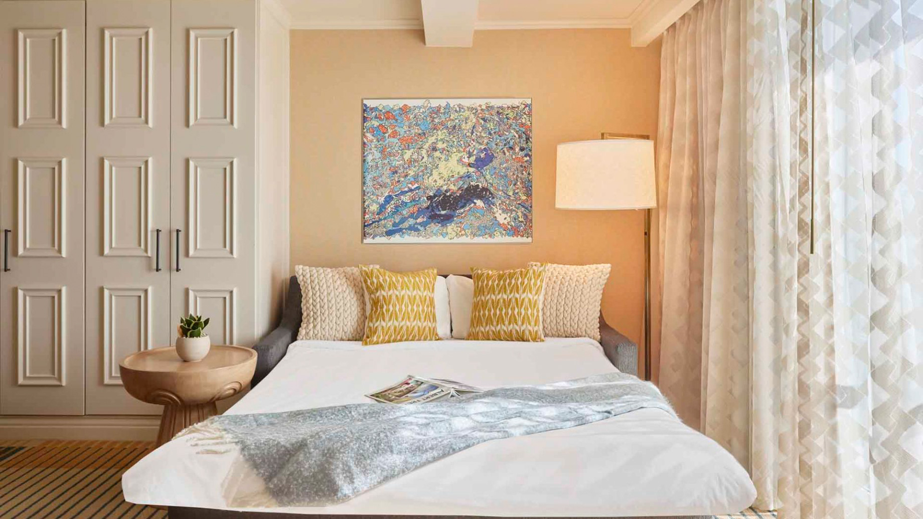 Viceroy Santa Monica Hotel – Santa Monica, CA, USA – Canary Partial Ocean View King Room Sofa Bed