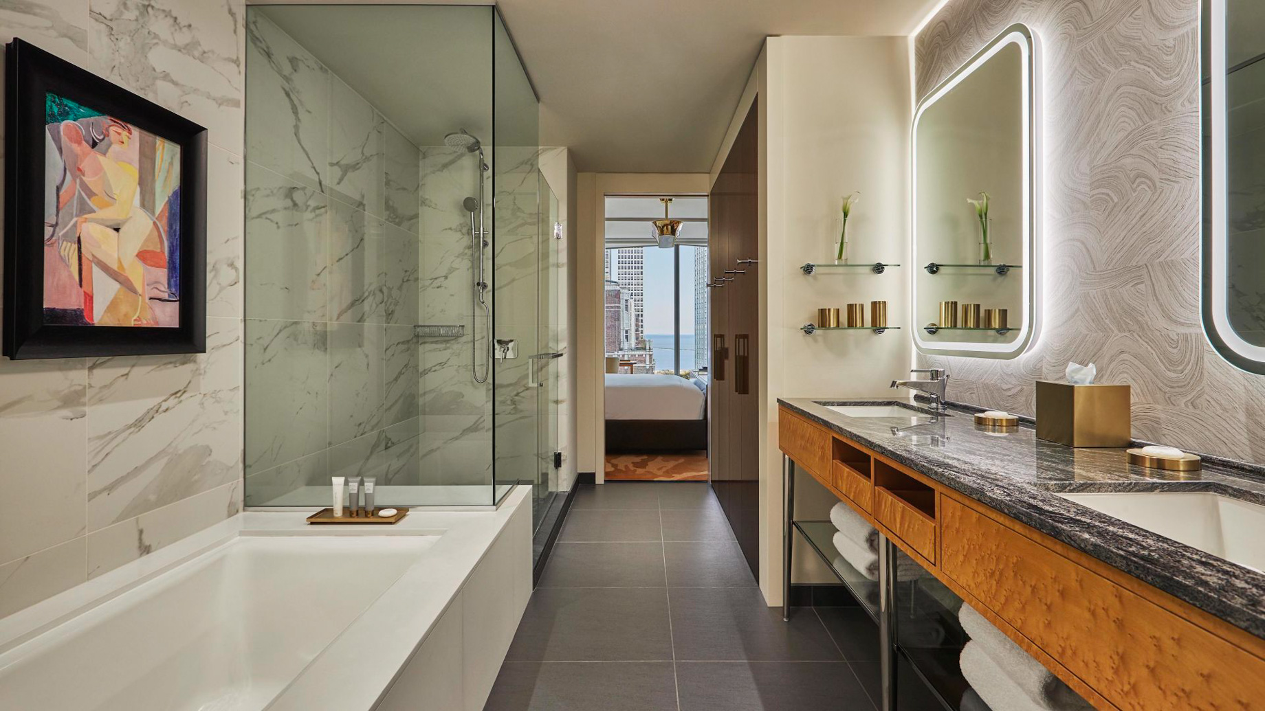 Viceroy Chicago Hotel – Chicago, IL, USA – Deluxe Lake View King Room Bathroom