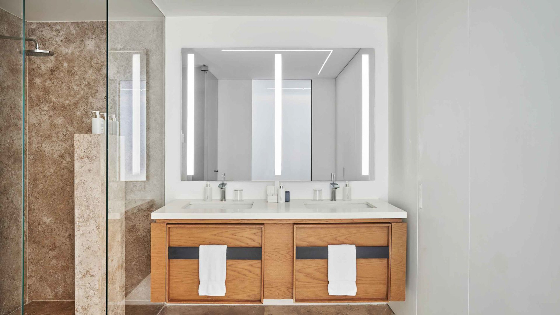 Viceroy Los Cabos Resort – San José del Cabo, Mexico – Partial Ocean View Two Double Bed Guestroom Bathroom