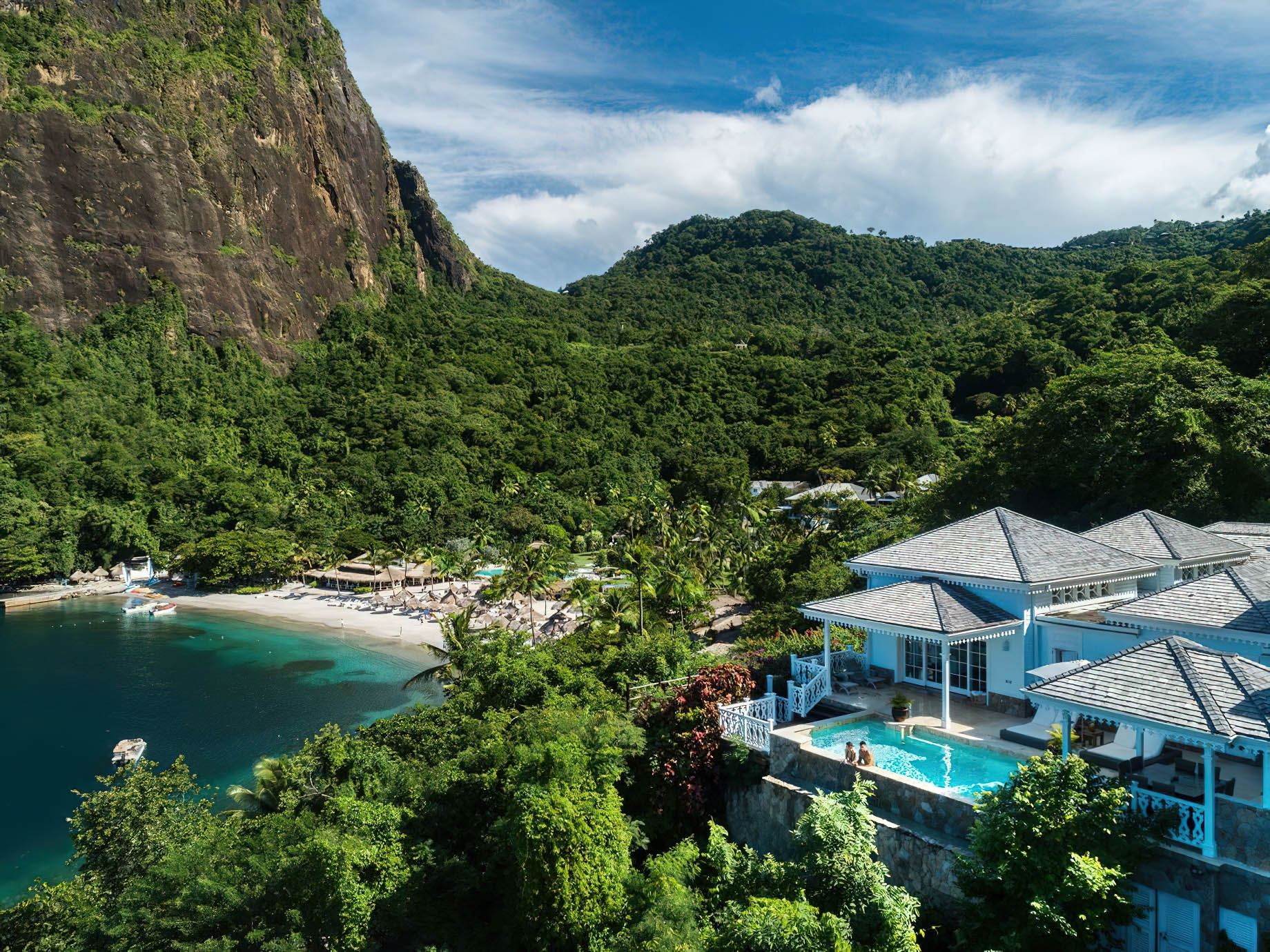 Sugar Beach, A Viceroy Resort - La Baie de Silence, Saint Lucia - Resort Villa Aerial View