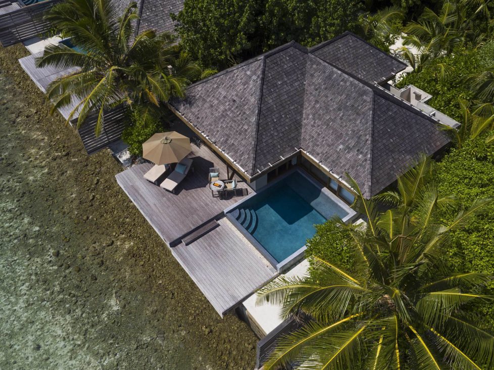 Anantara Veli Maldives Resort - South Male Atoll, Maldives - Ocean Pool Villa Aerial View