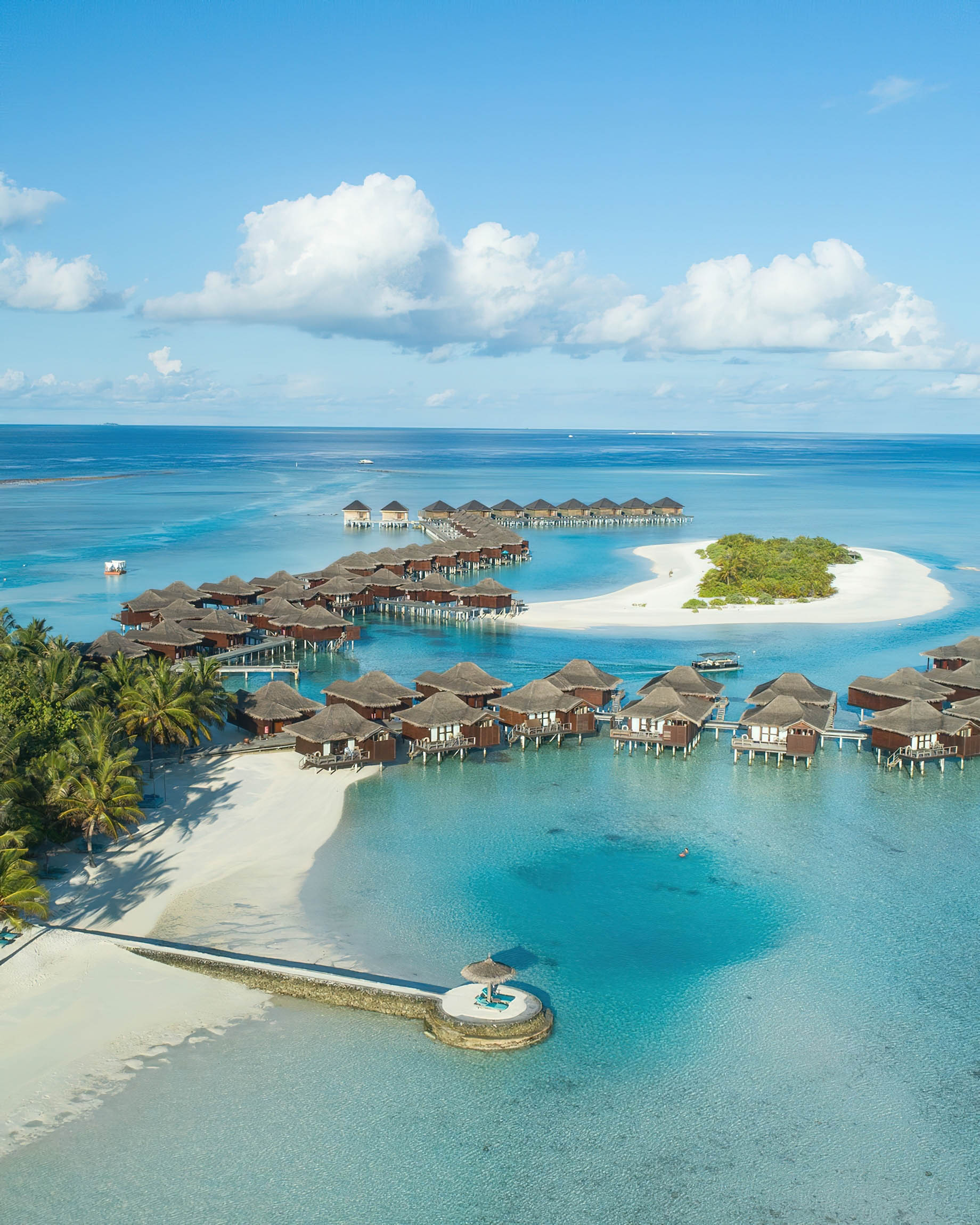 Anantara Veli Maldives Resort - South Male Atoll, Maldives - Overwater Villas Aerial View
