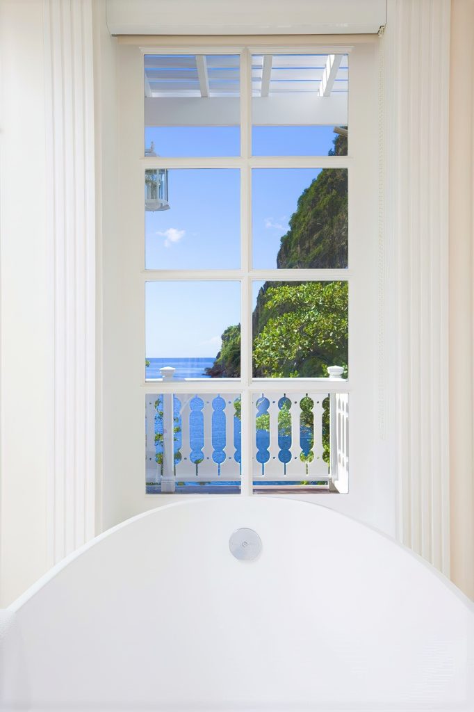 Sugar Beach, A Viceroy Resort - La Baie de Silence, Saint Lucia - Villa Bathroom Window View