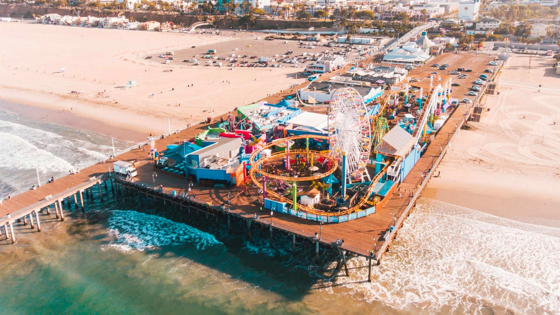 Viceroy Santa Monica Hotel - Santa Monica, CA, USA - Santa Monica Pier Aerial View