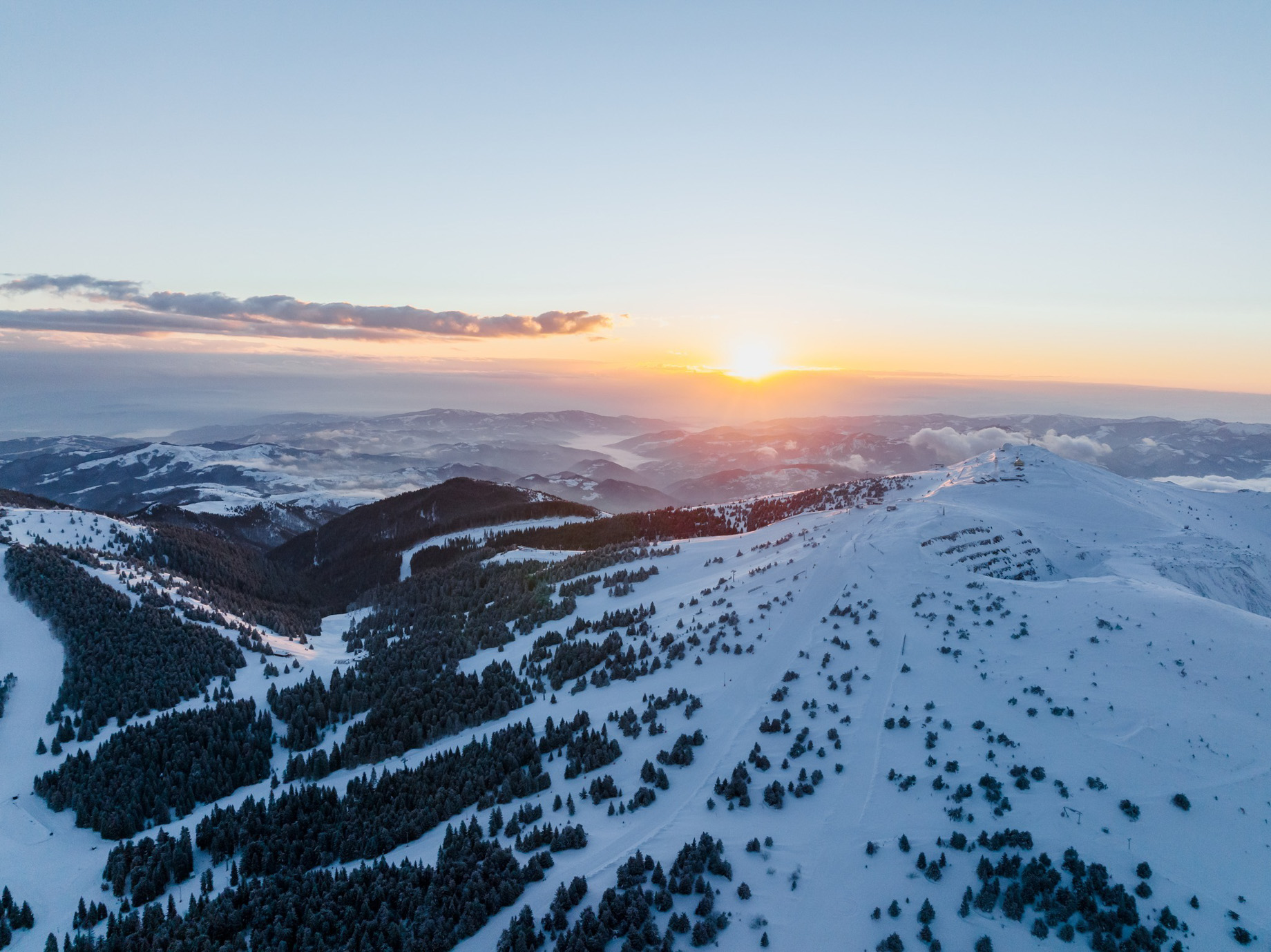 Viceroy Kopaonik Serbia Mountain Resort – Kopaonik, Serbia – Winter Mountain View Sunset