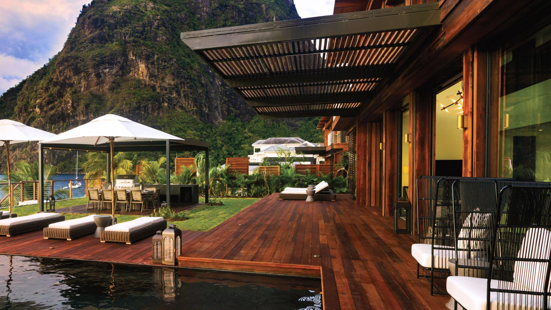 Sugar Beach, A Viceroy Resort – La Baie de Silence, Saint Lucia – Four Bedroom Beachfront Collection Pool Deck View