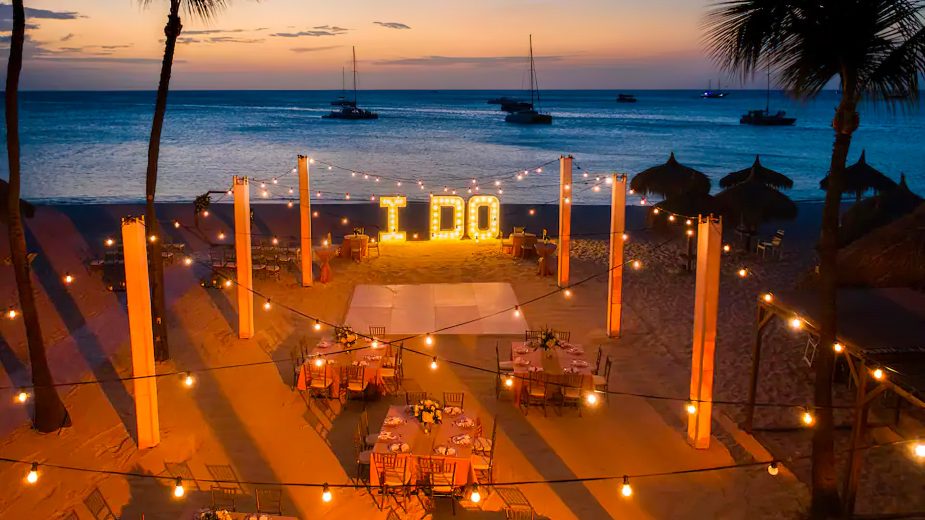 Hyatt Regency Aruba Resort & Casino - Noord, Aruba - Beach Wedding Reception