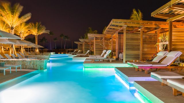 Hyatt Regency Aruba Resort & Casino - Noord, Aruba - Pool Deck Night View