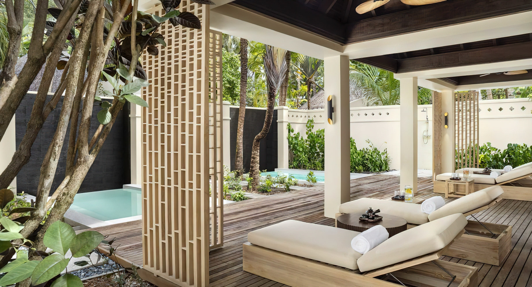 Anantara Veli Maldives Resort – South Male Atoll, Maldives – Spa Outdoor Pool Deck