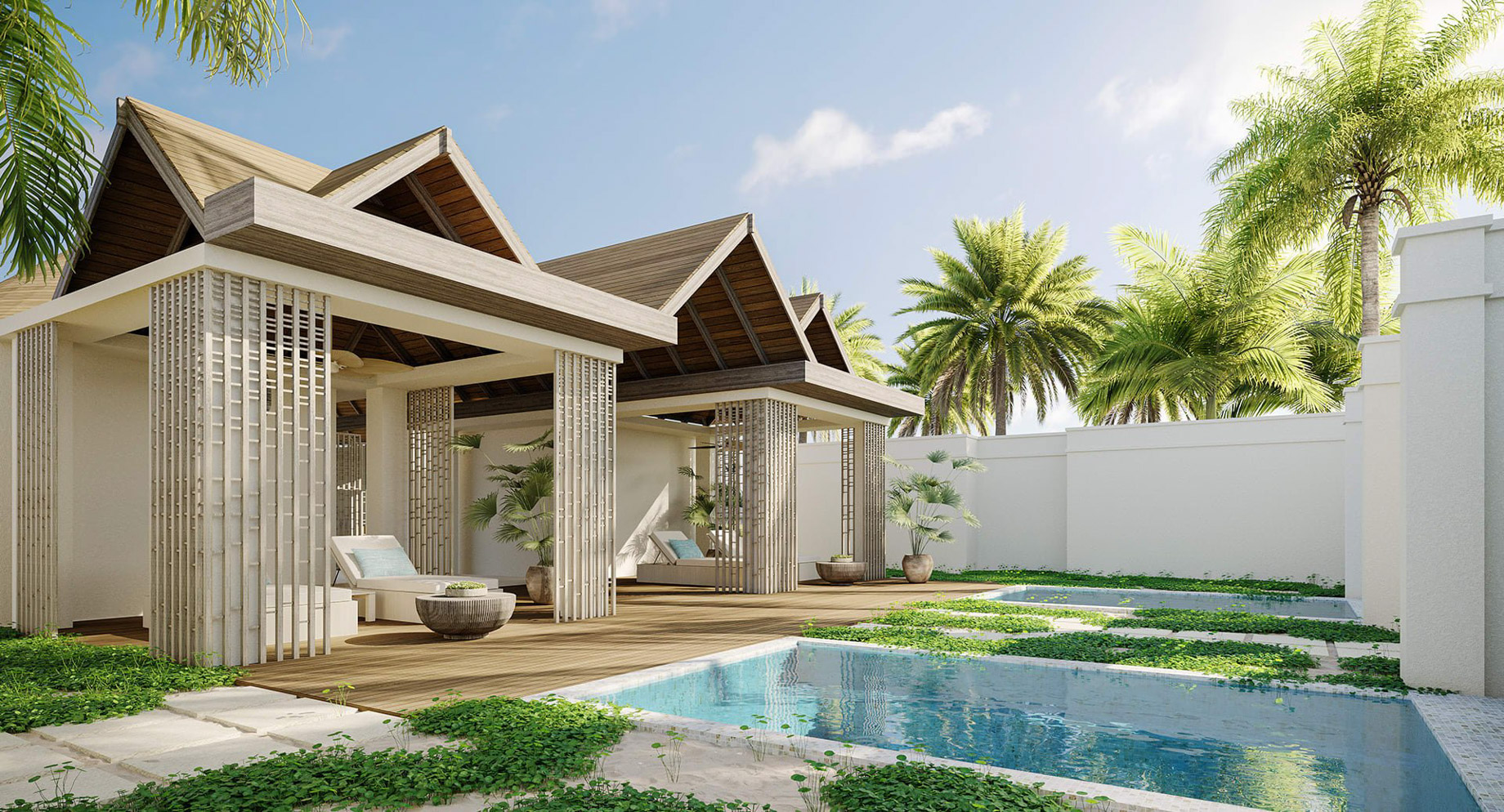 Anantara Veli Maldives Resort - South Male Atoll, Maldives - Spa Outdoor Pool Deck