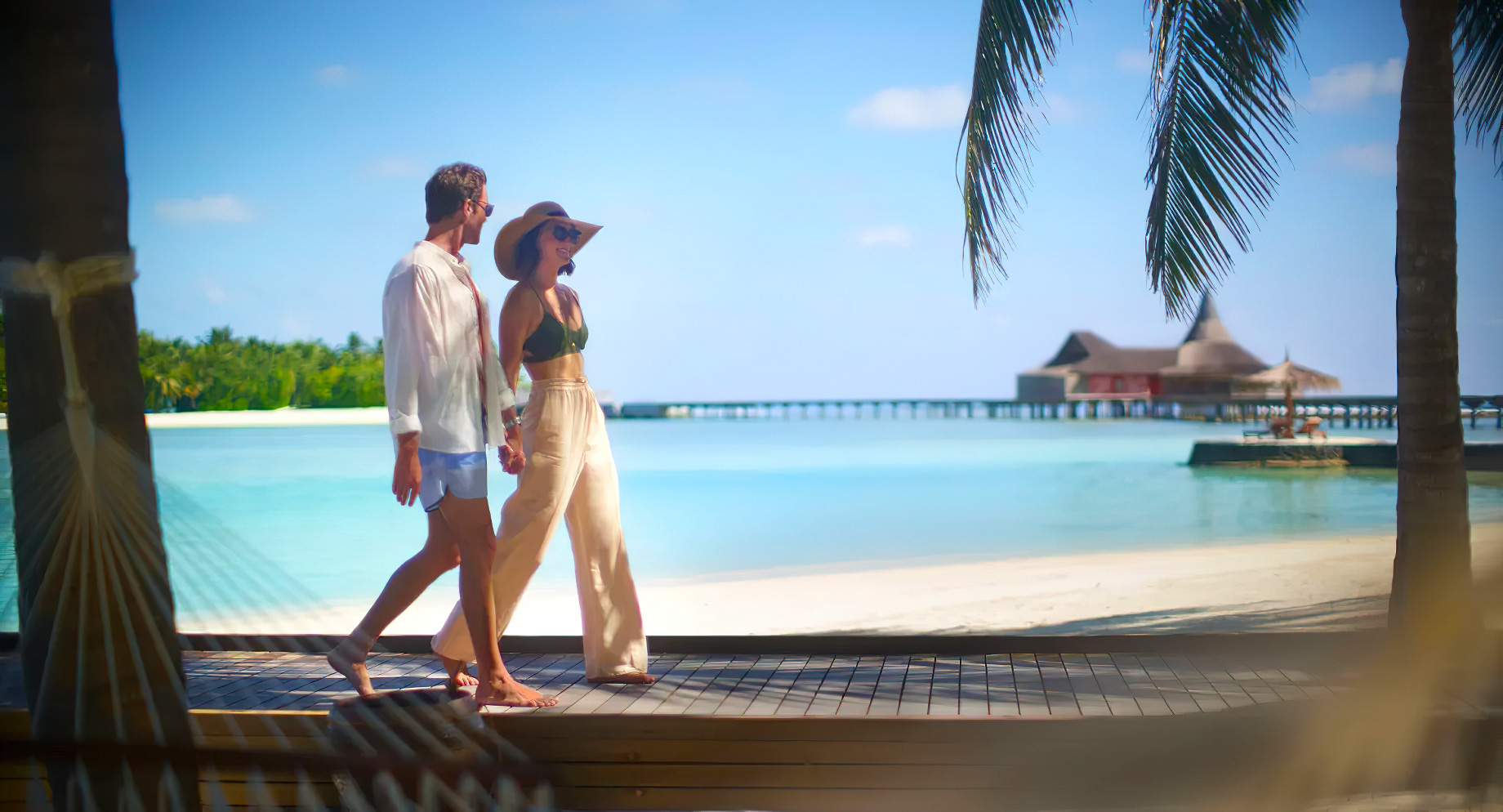 Anantara Veli Maldives Resort – South Male Atoll, Maldives – Beach View Walk