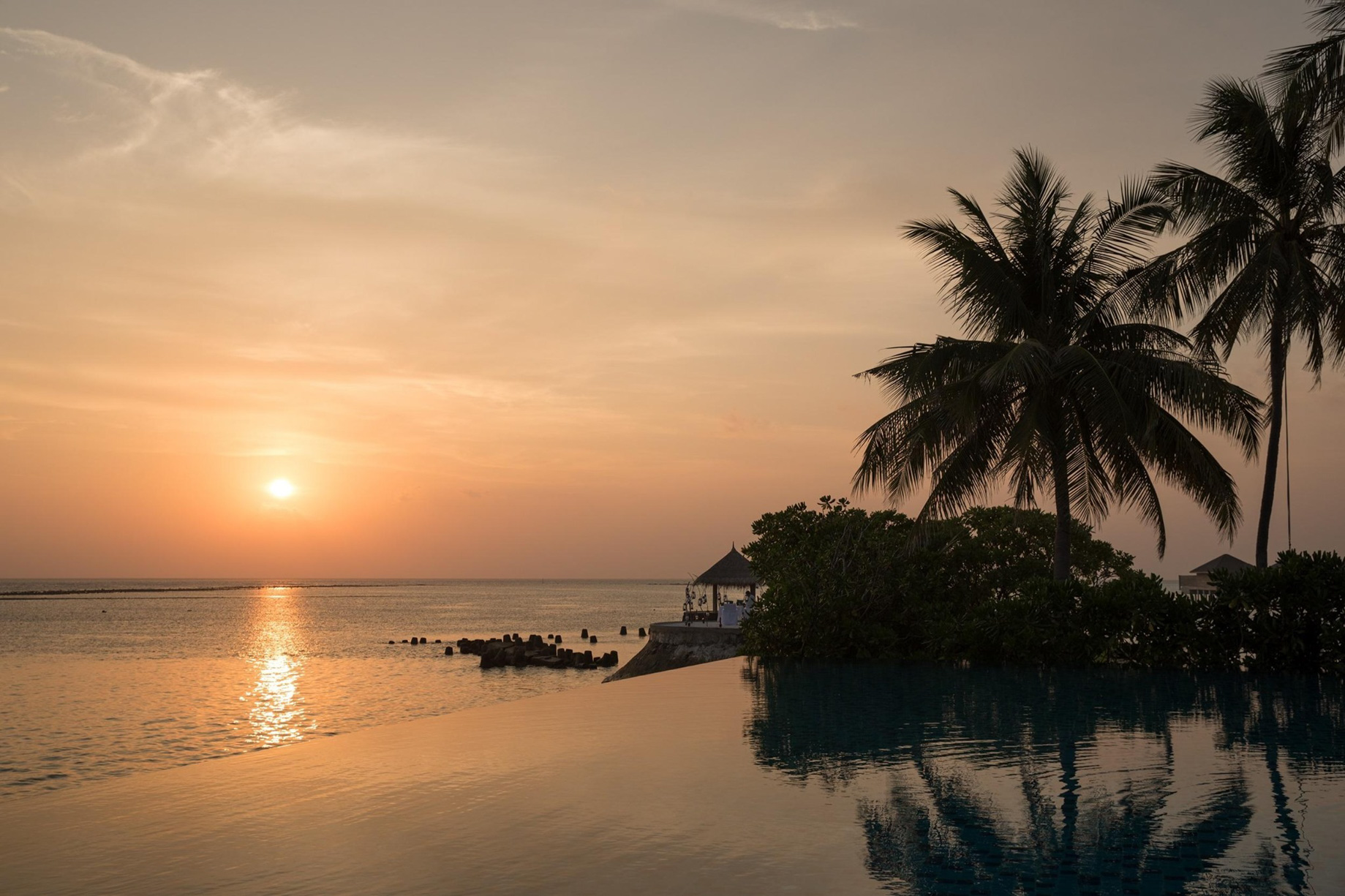 Anantara Veli Maldives Resort – South Male Atoll, Maldives – Infinity Pool Sunset