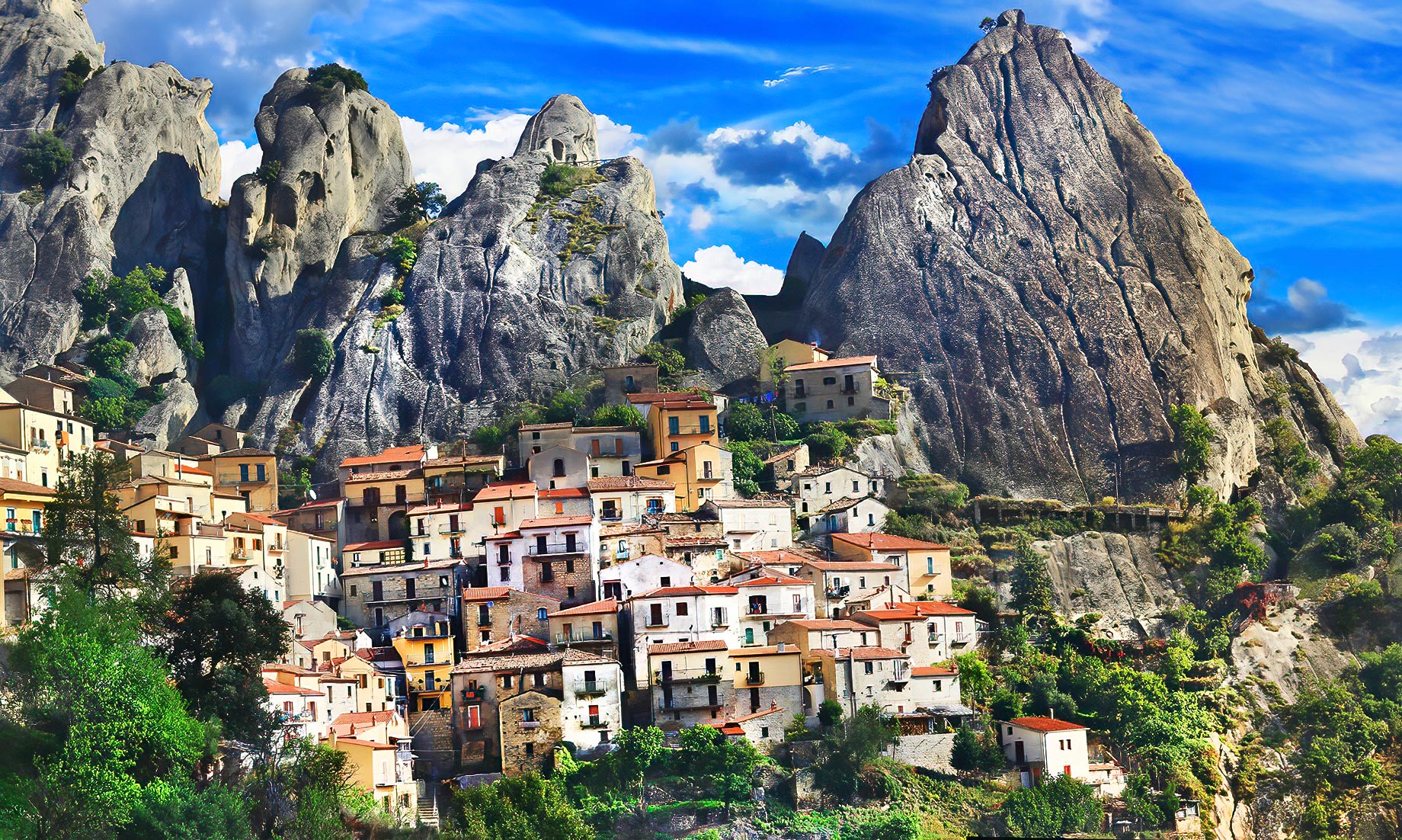 Beautiful Castelmezzano Mountain Village of Italy