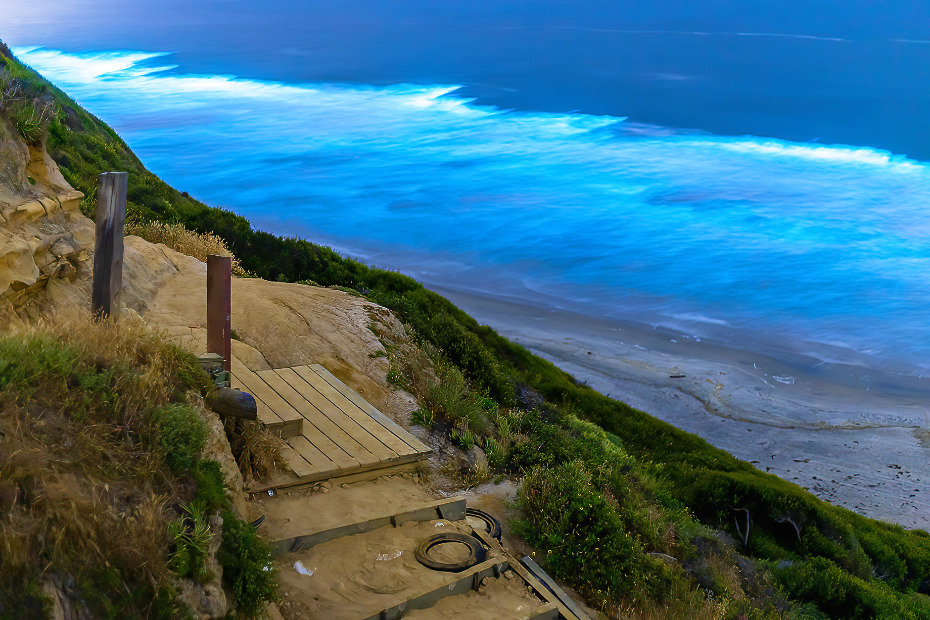 View Of Blacks Beach, La Jolla, San Diego, California, USA